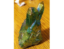 Zelený AQUA AURA  Quartz Cluster