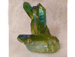 Zelený AQUA AURA  Quartz Cluster